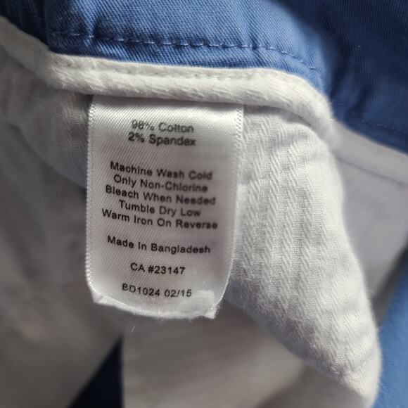 Talbots Light Blue Pink Embroidered Flamingo Shorts Size 12 - Picture 4 of 4